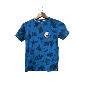 Volcom Boys Blue Tie Dye Yin Yang Graphic T-Shirt Size Small S 8Y